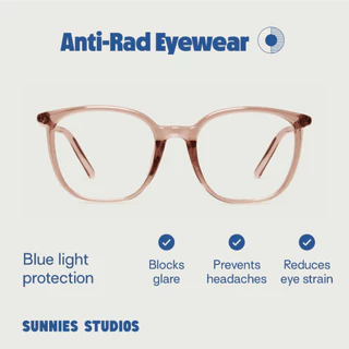 Sunnies Studios Anti-Rad Eyewear Gatsby (แว่นตากรองแสงสีฟ้า ไม่มีค่าสายตา สำหรับยูนิเซ็กส์)