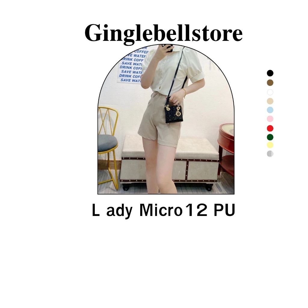 d o r l a d y m i c r o 12cm Pu Premium(6นิ้ว)กระเป๋าถือแฟชั่นสะพายข้างผู้หญิง กระเป๋า ฟรีของแถม