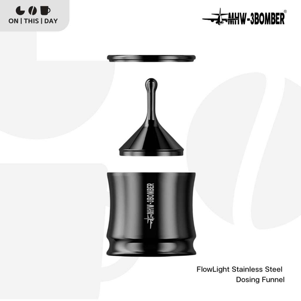 MHW-3BOMBER FlowLight Stainless Steel Dosing Funnel โดสซิ่งกาแฟ ขนาด 58 mm