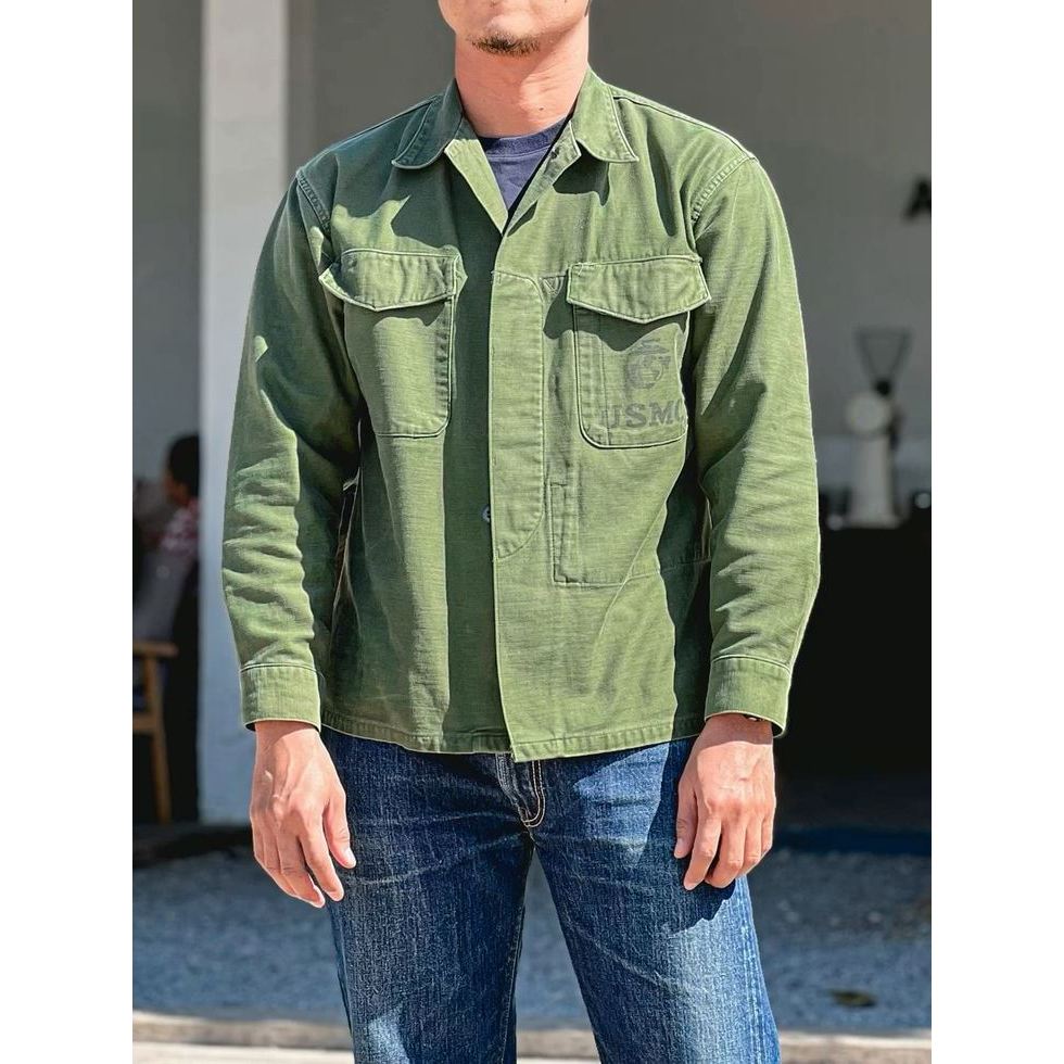 (สินค้าชิ้นนี้ขายในเพจ FB เท่านั้น)🔥Rare Item ของต้องมี, เสื้อทหารนาวิกโยธินสหรัฐ USMC P56 Utility S