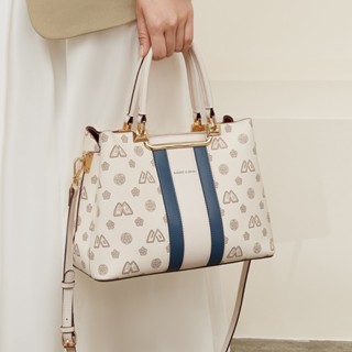 FOXER กระเป๋าถือผู้หญิง กระเป๋าสะพายข้างพิมพ์ลายคลาสสิก ความ…