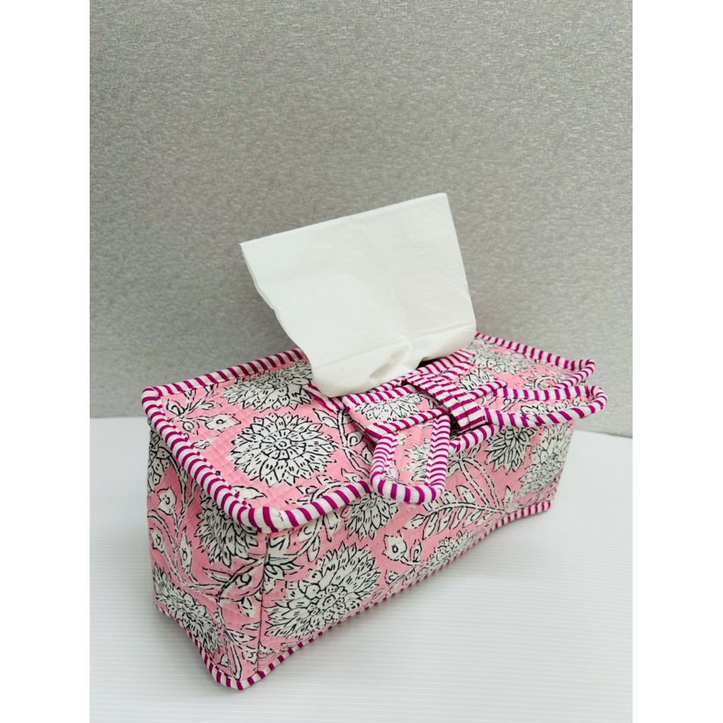 [พร้อมส่ง] Indian Handblock Tissue Cover กล่องกระดาษทิชชู่ ผ้าแฮนบลอกอินเดีย
