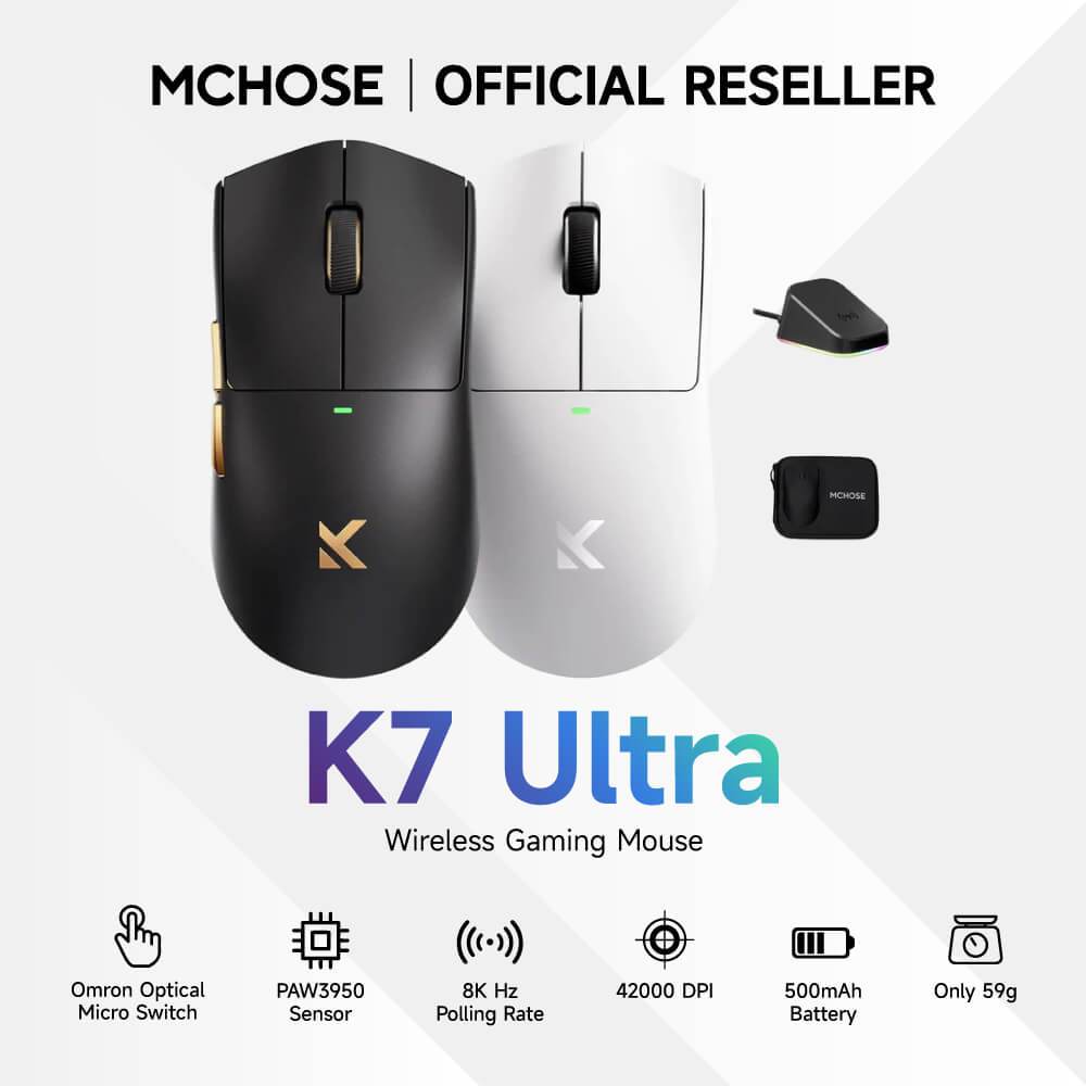 MCHOSE GAMING MOUSE TRI-MODE K7 ULTRA