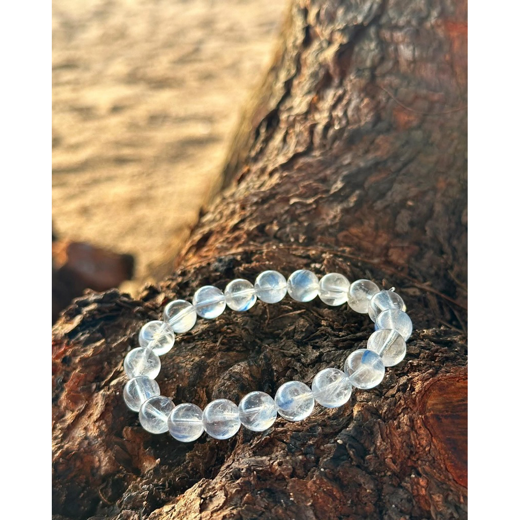 💫 Kyanite in Quartz 💫  สร้อยหินควอทซ์ใสติดแร่ไคยาไนท์ สีฟ้าอ่อนสวยสดใส ดูแล้วเย็นตา น่าหลงใหลมากๆ 💙