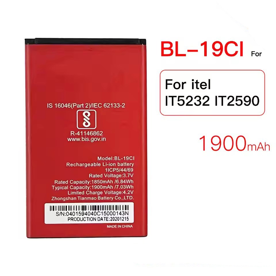 แบตเตอรี่ Itel 5232 / 5233 / 7100 / 5040 BL-19CI 1900mAh ส่งจากไทย