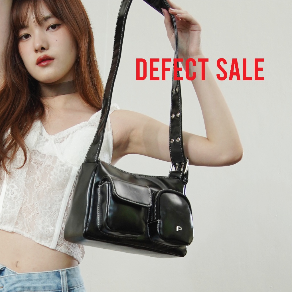( Defect sale )  อ่านรายละเอียดได้เลยนะคะ Peppershimmer รุ่น Demi ( 10 สี ) cargo bag กระเป๋าสะพาย ส