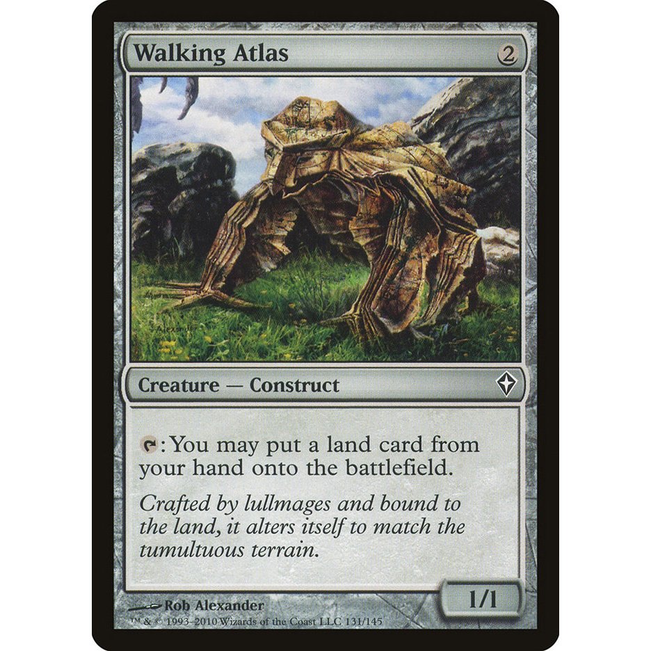 Walking Atlas [Foil][Worldwake] การ์ด Magic the Gathering [MTG] ของแท้