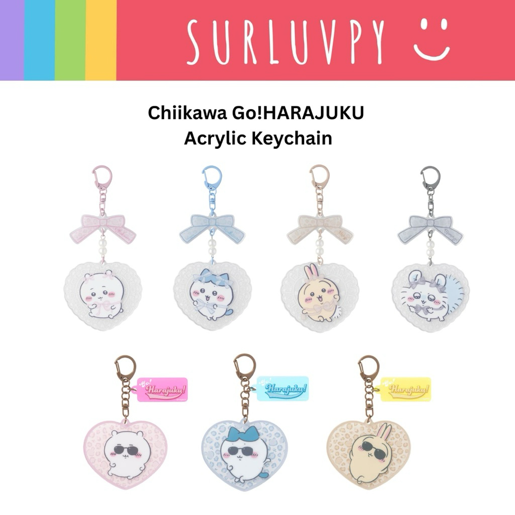 [ พร้อมส่ง ] Chiikawa Go!HARAJUKU Acrylic Keychain พวงกุญแจอะคริลิค ชีคาวะ