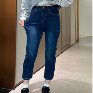 Beautified 👖🌻กางเกงยีนส์เอวสูง เนื้อผ้ายืดคุณภาพดี ทรงหลวมดูผอม ไซส์S-5XL👖🌻#V128#V129