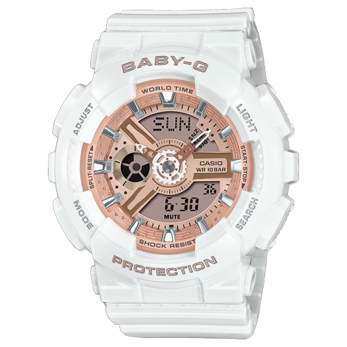 Baby-G นาฬิกาข้อมือผู้หญิง สายเรซิ่น รุ่น BA-110,BA-110X,BA-110X-7A1
