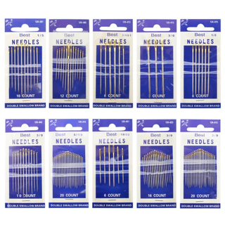 P244 เข็มเย็บผ้า เข็มนกนางแอ่น Double Swallow ของแท้ หลายเบอร์ รุ่น Best Needles คม ทน ใช้ง่าย SP
