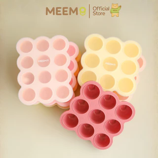 MEEM บล็อคซิลิโคน สำหรับแช่แข็งเก็บอาหารเด็ก พร้อมฝาปิด รุ่นกลม 9 ช่อง(2.5 oz)และ12 ช่อง(1.5 oz)