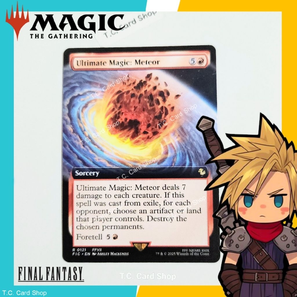 Ultimate Magic: Meteor - R0121 FFVII (Extended Art) - Final Fantasy - Magic the Gathering (MTG) (FIC