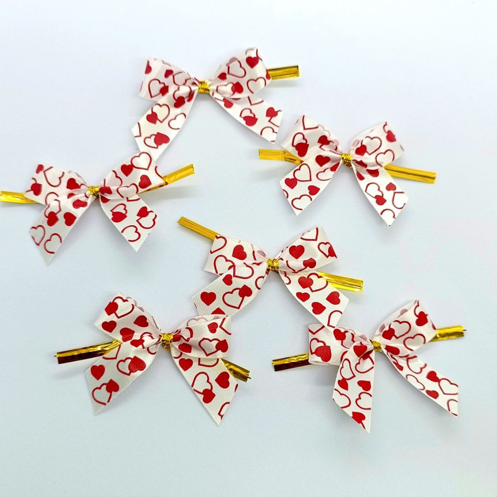 โบว์มัดลวด โบว์มัดถุง กว้าง 3.5 ซม. ยาว 3.5 ซม บรรจุ 50 ชิ้น - รูปที่ 2