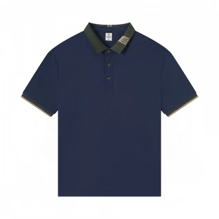 B&R เสื้อโปโลผู้ชาย Polo Shirt คอปกแขนสั้น สีตัดต่อ เท่ห์และเรียบง่าย เหมาะสำหรับธุรกิจผู้ใหญ่