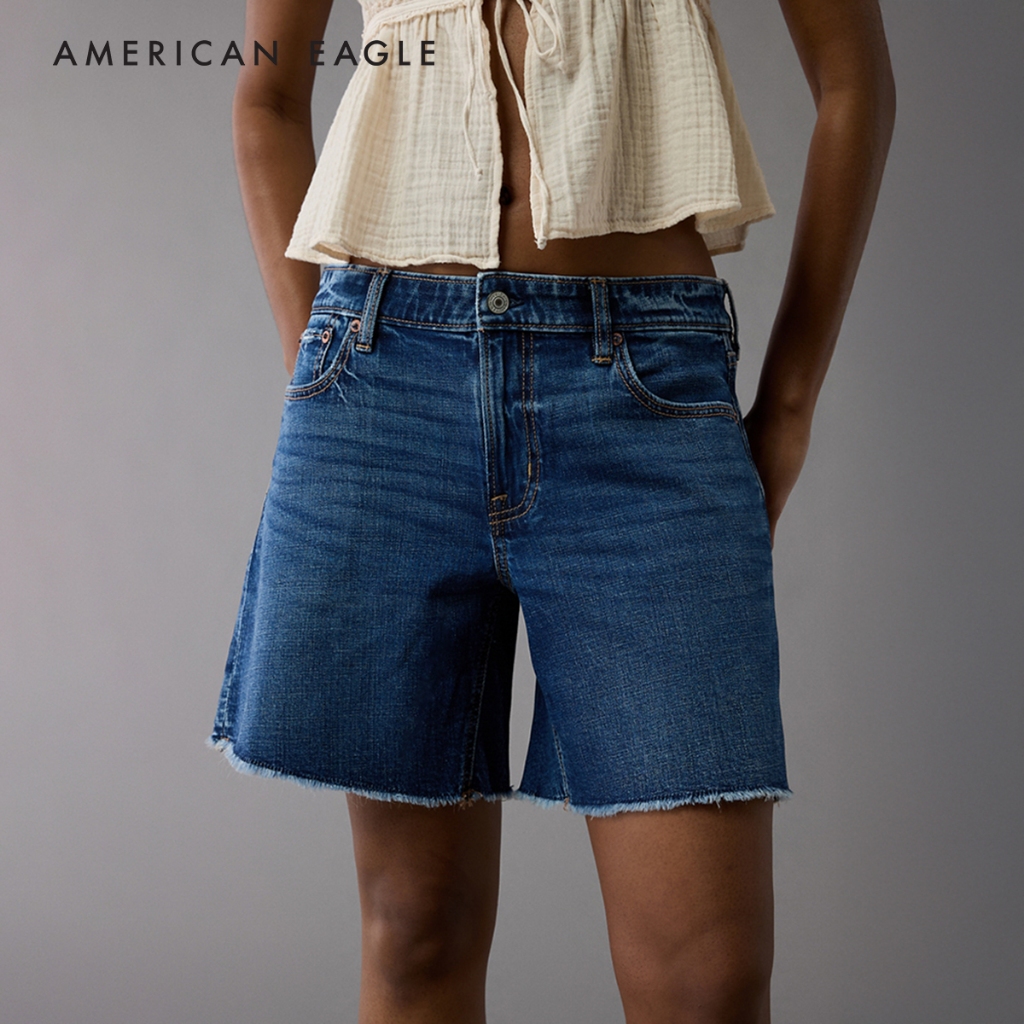 American Eagle 8" Dreamy Drape Stretch Low-Rise Baggy Jort กางเกง ผู้หญิง ขาสั้น แบ็กกี้ (NWSS 033-8159-952)