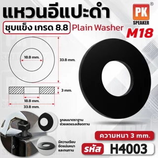 แหวนอีแปะดำ M2-M30 ชุบแข็ง เกรด 8.8