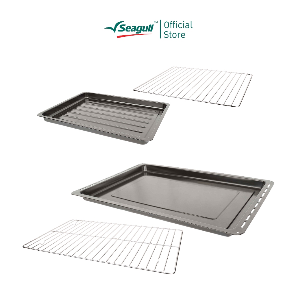 Seagull ถาดอบเคลือบอีนาเมลเตาอบไฟฟ้าเเละตะเเกรงสำหรับ 60 ลิตร/100 ลิตร มี 2 ขนาดให้เลือก