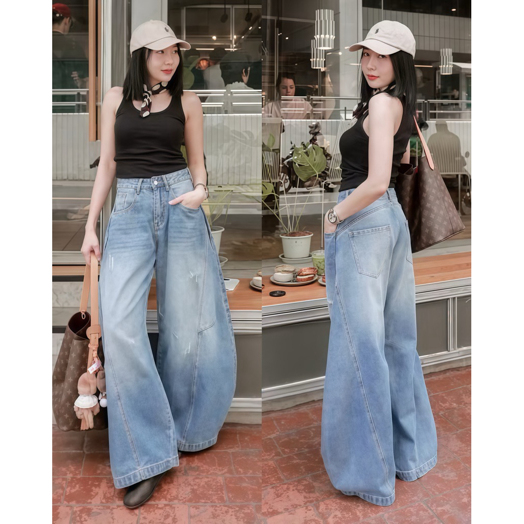 (พร้อมส่ง) Big Balloon Jeans กางเกงยีนส์ทรงบอลลูนรุ่น 8877 TAG FSY 🇰🇷