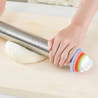 ที่นวดแป้งสแตนเลสแท้ ปรับได้4ระดับ และ แบบด้ามไม้ อย่างดี Rolling Pin