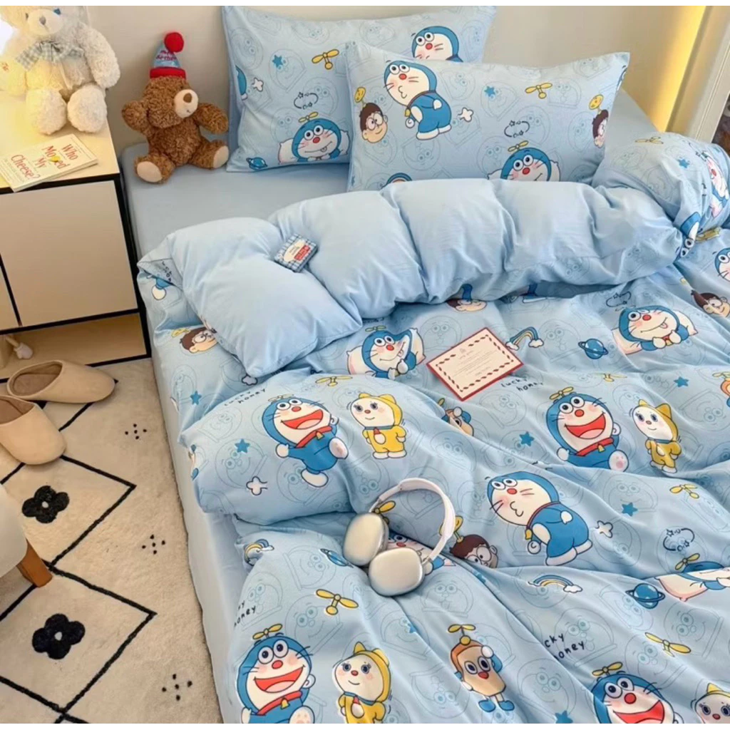 ชุดผ้าปูที่นอน ลายม่อนฟ้า ขนาด 3 5 6 ฟุต ผ้า COTTON 100% thumbnail 5