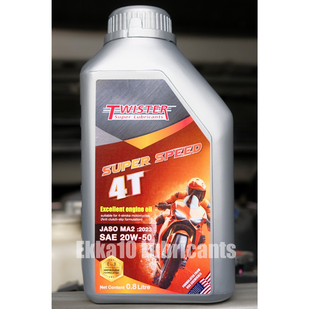 น้ำมันเครื่องมอเตอร์ไซค์Twister Super Speed 4T 10W40/20W50 ขนาด 0.8 ลิตร กึ่งสังเคราะห์ - รูปที่ 2