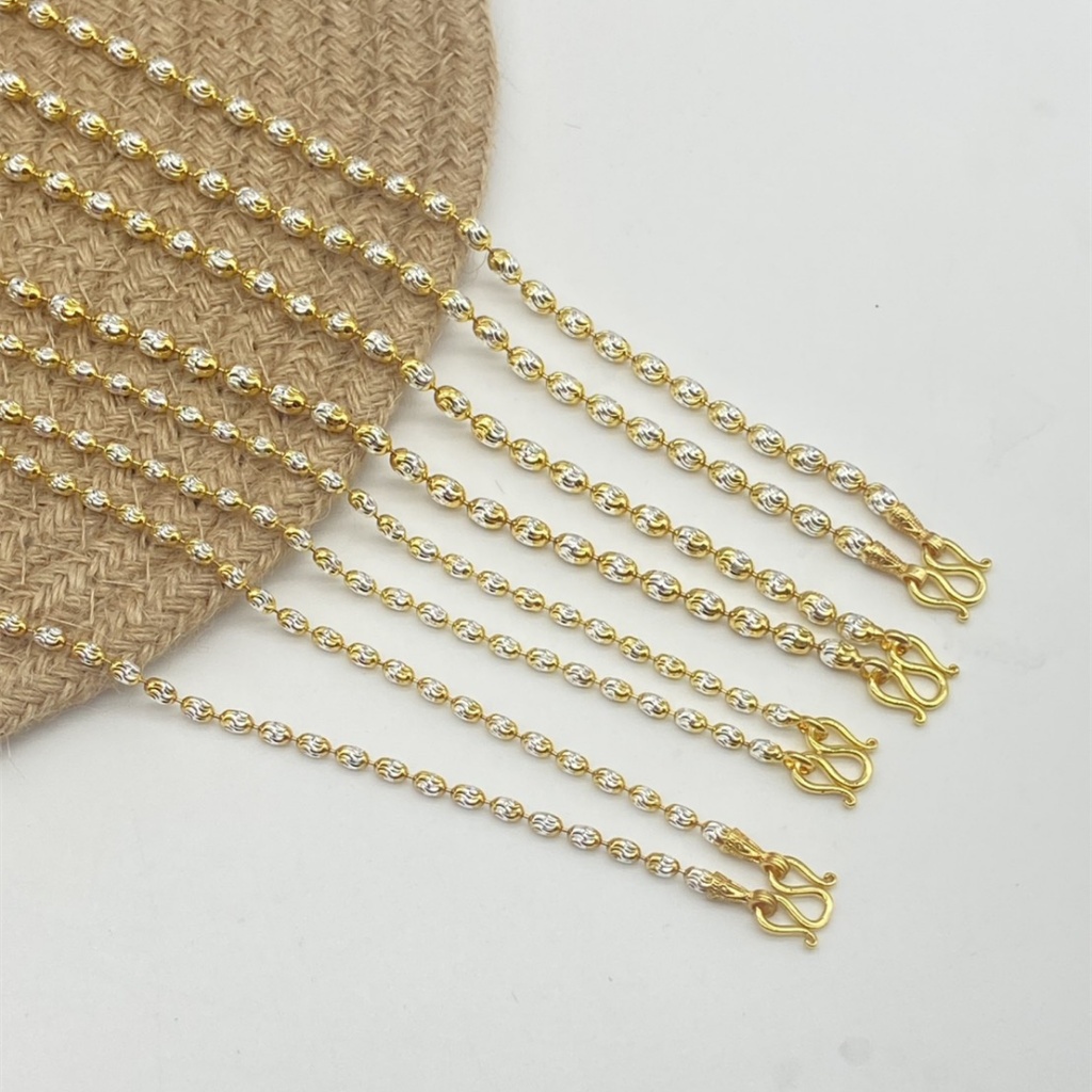 สร้อยคอ(2กษัตริย์)เกรดพรีเมี่ยม ลายหยดน้ำ ไม่ลอกไม่ดำ ใส่ลงน้ำได้ งาน18k