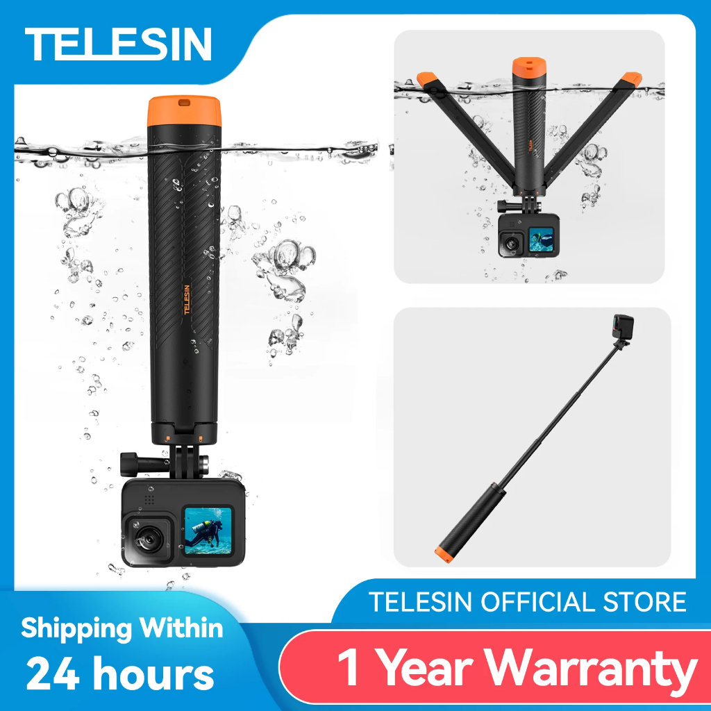 Telesin selfie stick Buoyancy rod Floating tripod for Gopro/Insta360 / DJI Osmo3