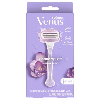 GILLETTE - Venus Comfortglide Freesia Scent 1Cartridge (1PCS) ยิลเลตต์วีนัส คอมฟอร์ดไกลด์ ฟรีเซีย ด้ามมีด 1UP