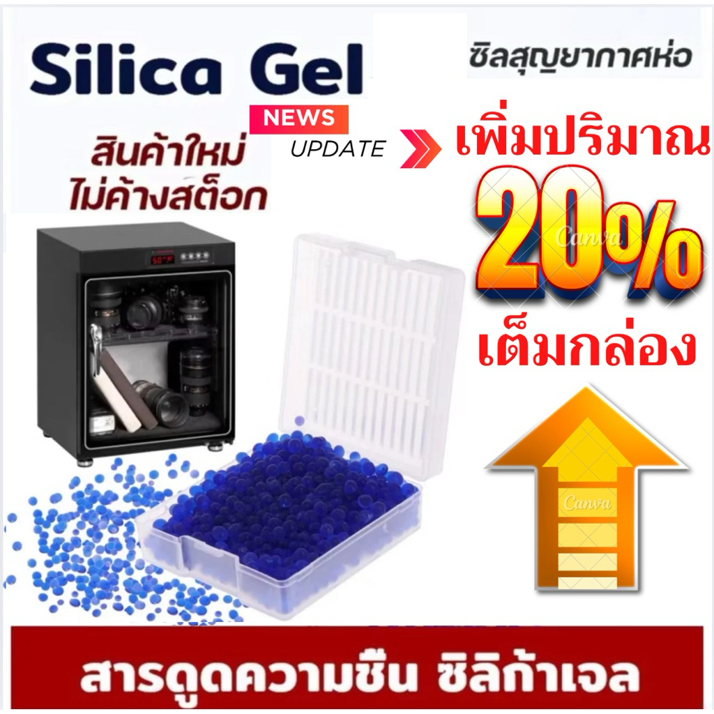 สารดูดความชื้น ซิลิก้าเจล (Silica Gel) พร้อมเครื่องวัดอุณหภูมิและความชื้น เก็บไว้กับอุปกรณ์ที่ต้องการกันเชื้อรา