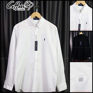 เสื้อเชิ้ต Polo-A ปักม้าเล็ก Shirt ผ้า Cotton Oxford ทรงสวย ใส่ได้ทั้งชายหญิง พร้อมส่งจากไทย