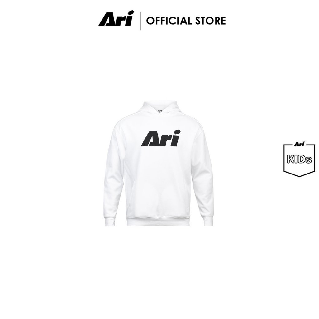 ARI KIDS ESSENTIAL HOODIE – WHITE (AAP3150-02) เสื้อฮู้ด เด็ก อาริ ESSENTIAL สีขาว ราคา ถูกที่สุด ดีลบีเคเค