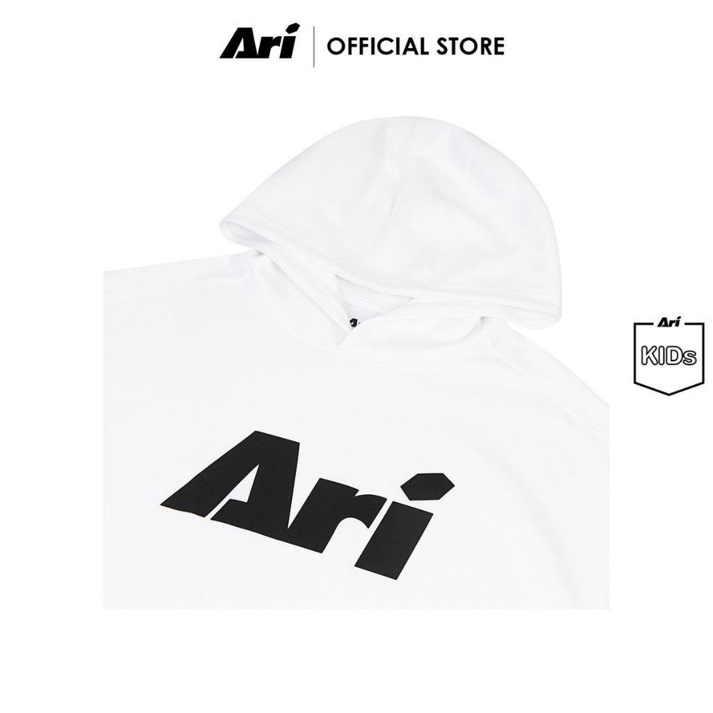ARI KIDS ESSENTIAL HOODIE – WHITE (AAP3150-02) เสื้อฮู้ด เด็ก อาริ ESSENTIAL สีขาว ราคา ถูกที่สุด ดีลบีเคเค แกลเลอรีภาพที่ 3