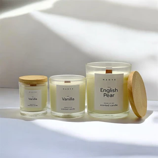 เทียนหอมถั่วเหลือง Soy Wax Scented Candle ไส้ไม้ธรรมชาติ ขนาด 90g / 200g | Nanve.Scents