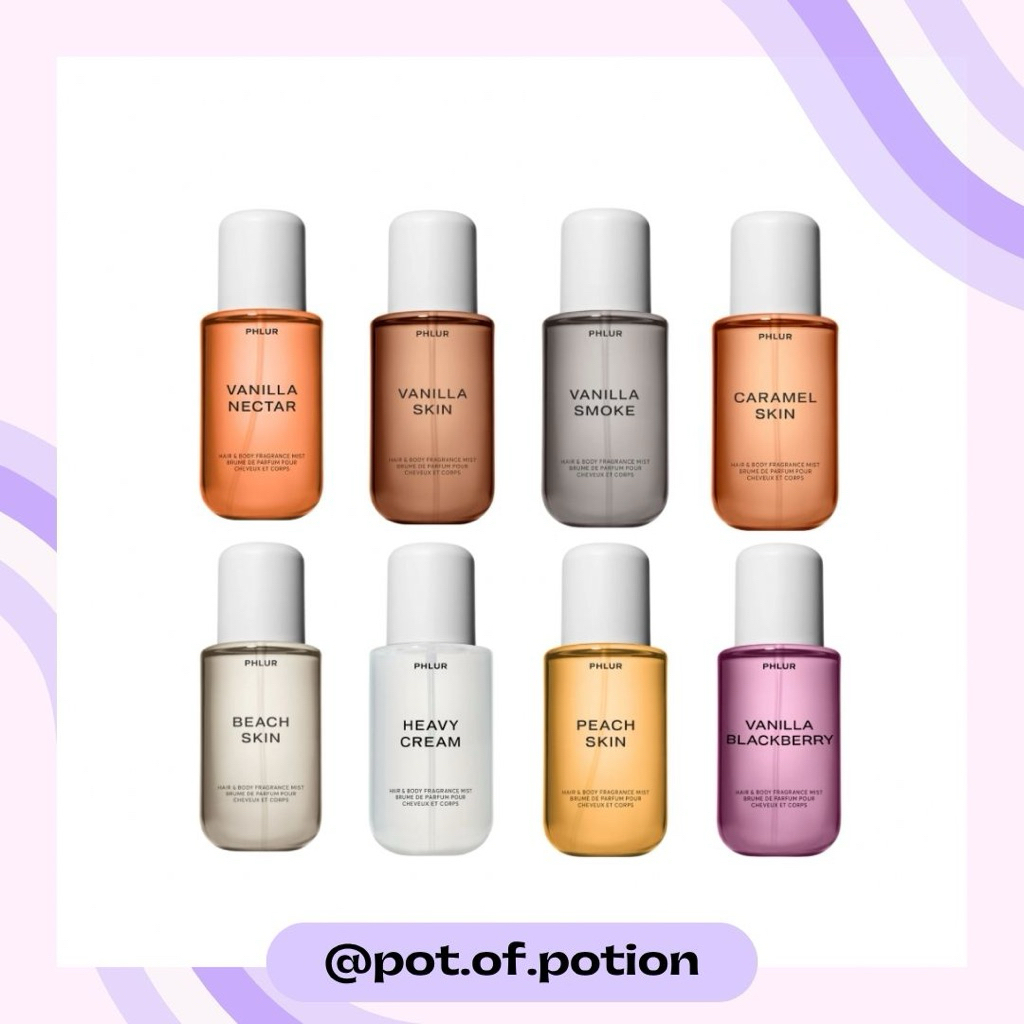 พร้อมส่ง/หลายกลิ่น PHLUR — Body Mist ( Vanilla Skin , Cashmere Skin , Heavy Cream , Caramel Skin , B