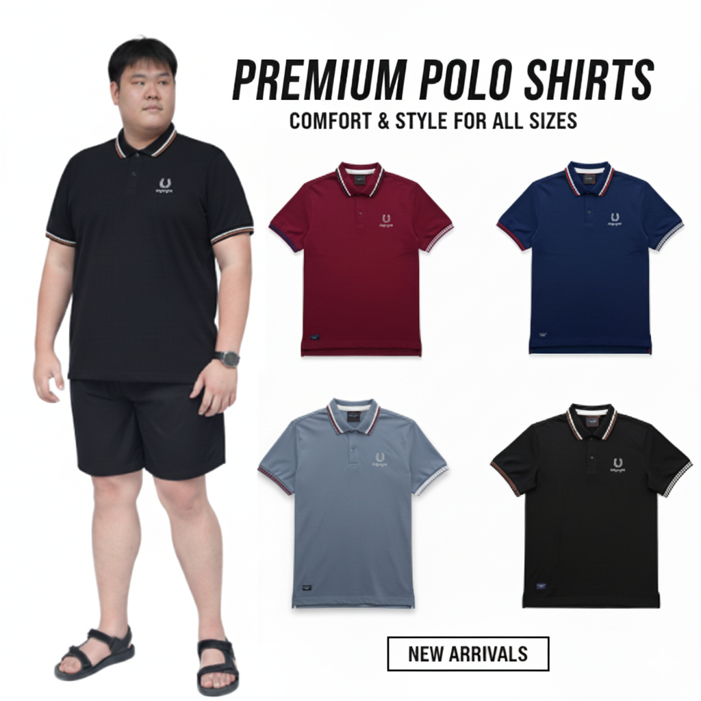 เสื้อโปโล PURE COLLAR NR68121 ผ้า Premium Micro Pique ใส่สบาย ไม่ร้อน