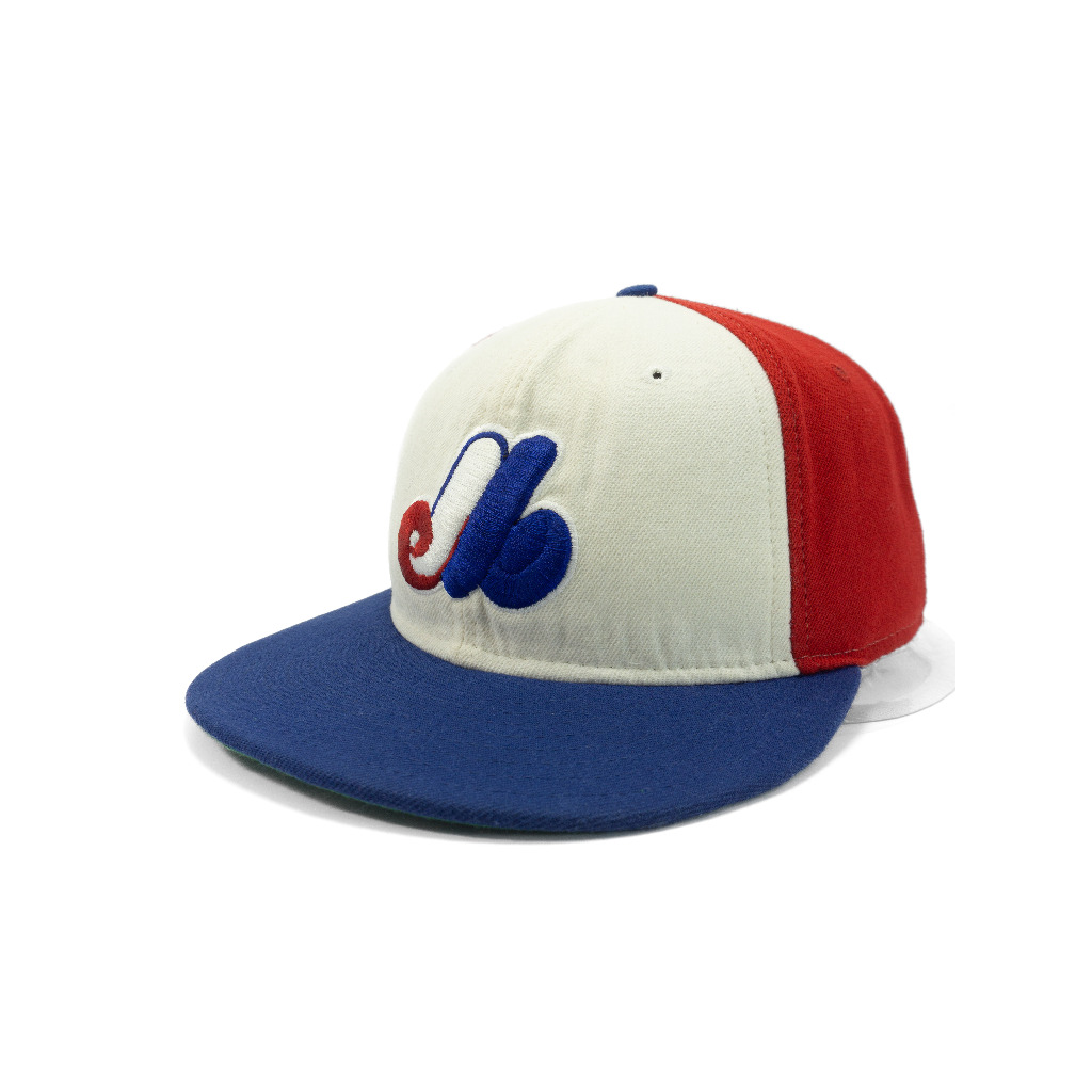 [ใส่โค้ดลดได้]✅100% Vintage 90s Montreal Expos New Era 59fifty Made in USA หมวกมือสอง Hat หมวกแก๊ป