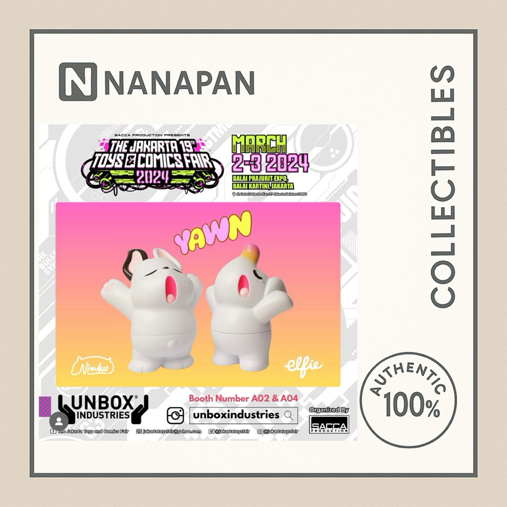 พร้อมส่ง🇹🇭 Elfie x Nimbus YAWN 1st Version original White Jakarta Event