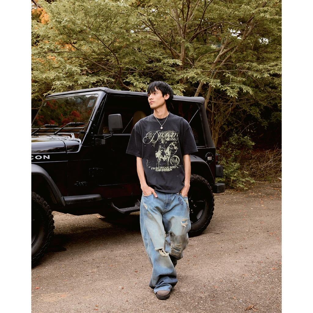 DM08 Night Vision Boxy T-Shirt Dark Fade เสื้อยืด - รูปที่ 2