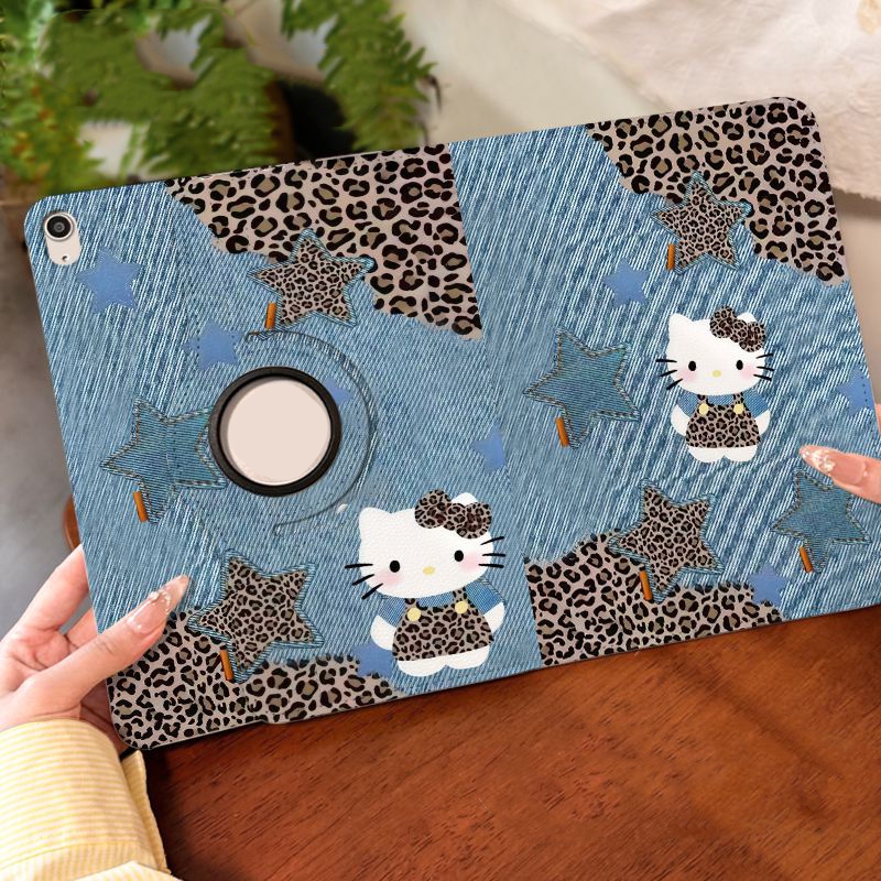 🔥ส่งในพื้นที่🔥เคสไอแพด Hellokitty Air8 Pro12.9 Air7 Air6 ผ้าเดนิม case iPad Gen11 Gen10 Pro11 2024