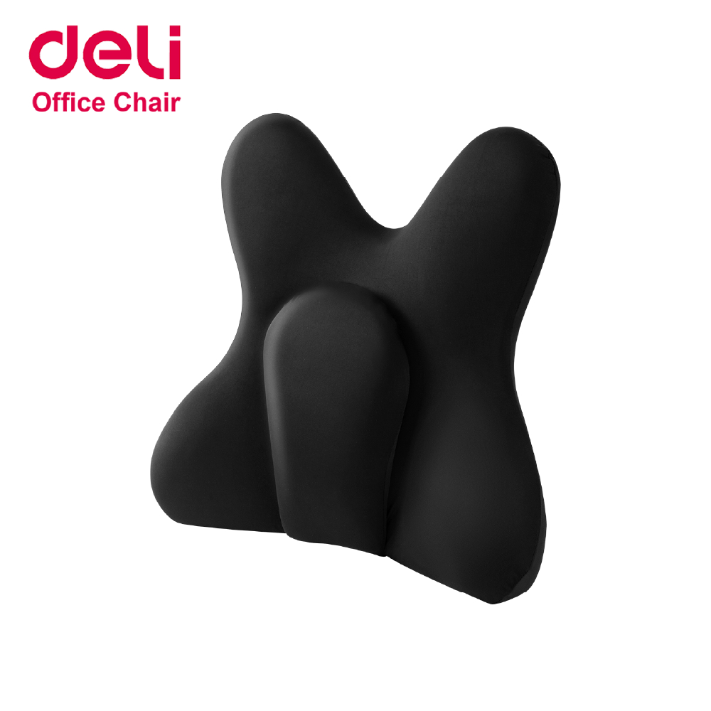 Deli เบาะรองหลังพื่อสุขภาพ ออกแบบตามร่างกายมนุษย์ นั่งสบาย ไม่ปวดเมื่อยหลัง Lumbar Support
