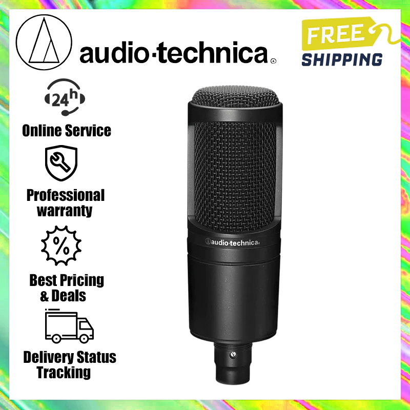 Audio-Technica AT2020 ไมโครโฟนคอนเดนเซอร์แบบคาร์ดิออยด์