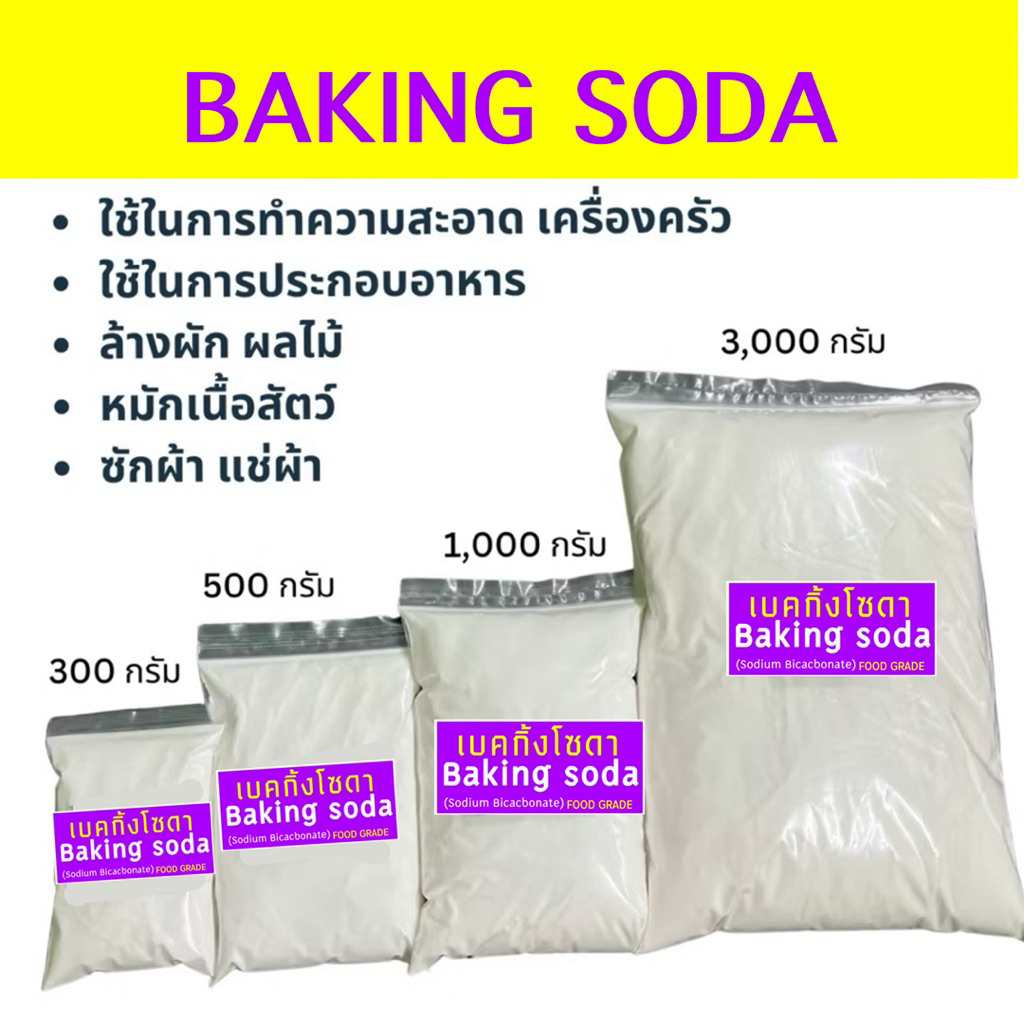 เบกกิ้งโซดา Sodium bicarbonate (โซเดียมไบคาร์บอเนต)