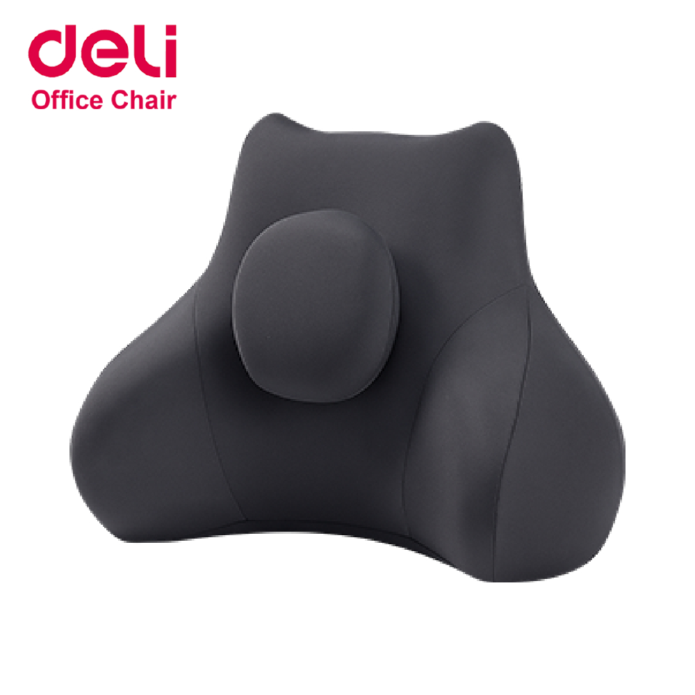 Deli เบาะรองหลังรองคอ แก้ปวดเมื่อย พกพาสะดวก โค้งตามร่ายกายมนุษย์ เมมโมรี่โฟม  Lumbar Support