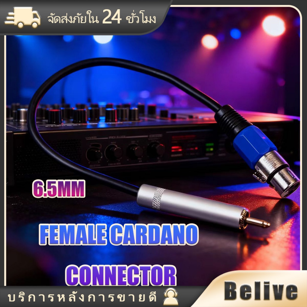 อะแดปเตอร์หัวแปลงสัญญาณ 6.5mm Female to Female 30cm อเนกประสงค์ สำหรับกีตาร์และไมโครโฟน