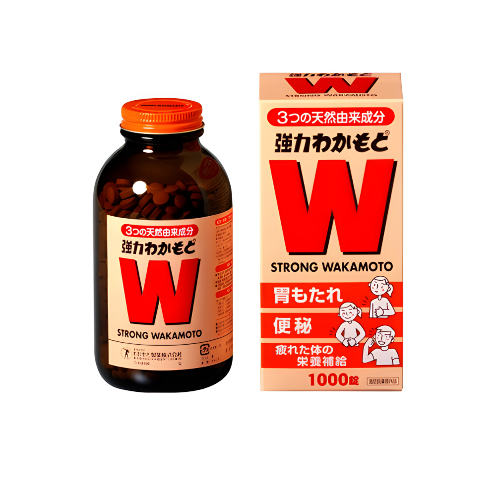 STRONG Wakamoto W 1000 Tablets เม็ด ช่วยย่อย บำรุงลำไส้