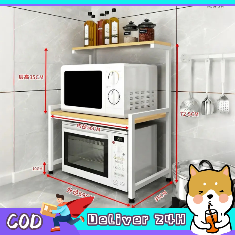 Dogegg🐶มีพร้อมส่ง ชั้นวางในครัวอเนกประสงค์ คร่อมไมโครเวฟ จัดระเบียบเครื่องปรุง