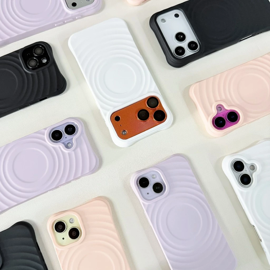 Ripple เคสกันกระแทก ชาร์จได้ ดีไซส์สวยหรู for iPhone 11 13promax 14promax 15promax 16promax 17promax 17air 16plus