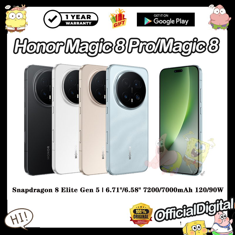 Honor Magic 8 Pro Honor Magic 8 Snapdragon 8 Elite Gen 5  | สนับสนุนไทยและ Google | รับประกัน 12 เดื