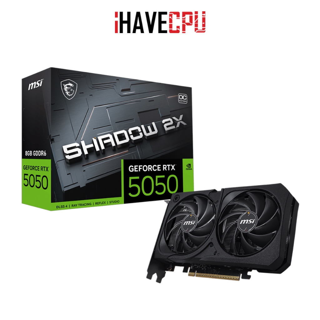 การ์ดจอ (vga) iHAVECPU MSI GEFORCE RTX 5050 SHADOW 2X OC 8G - 8GB GDDR6